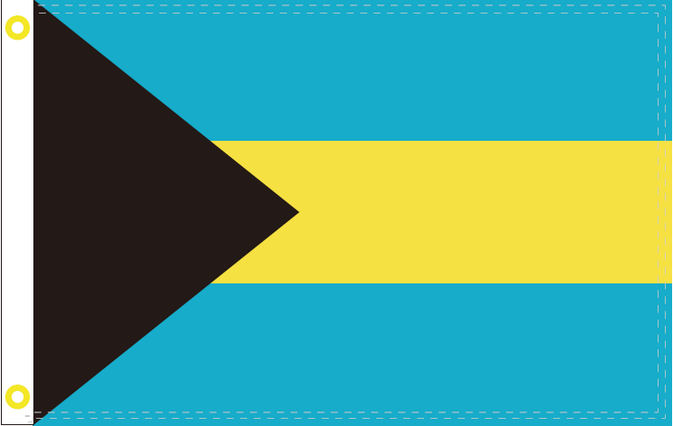 Bahamas 3'x5' Flag ROUGH TEX® 68D Nylon