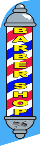 Barber Shop 11.5'x2.5' Swooper Flag Rough Tex® Knit Feather