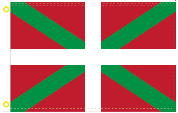 Basque Country 12"x18" Flag ROUGH TEX® 100D With Grommets