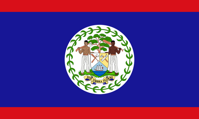 Belize 12"x18" Flag With Grommets ROUGH TEX® 100D
