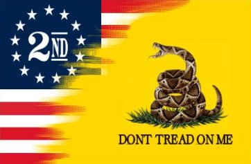 2nd Amendment Betsy Ross Gadsden 3'x5' Flag ROUGH TEX® 100D