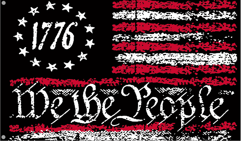 1776 We The People 12"x18" Flag ROUGH TEX® 100D With Grommets