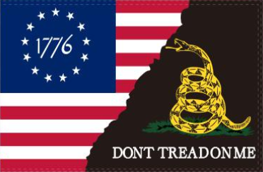 Betsy Ross Black Gadsden 3'X5' Flag ROUGH TEX® 100D