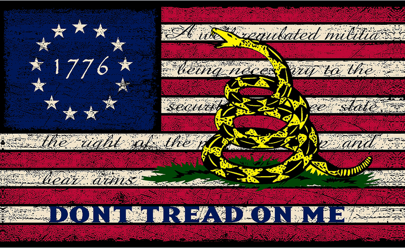 Betsy Ross 1776 Gadsden Vintage 3'x5' Flag ROUGH TEX® 68D Nylon 2nd Amendment Don't Tread on Me