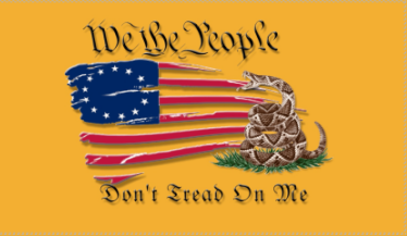 Betsy Ross Gadsden We The People 12"x18" Flag With Grommets ROUGH TEX® 100D
