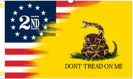 2nd Amendment Betsy Ross Gadsden 4'x6' Flag ROUGH TEX® 150D