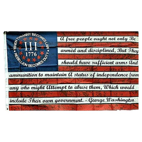 Betsy Ross 1776 When Tyranny Becomes Law 4'x6' Flag Rough Tex® 150D Nylon
