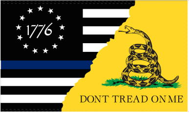 Betsy Ross Police Gadsden 3'X5' Flag ROUGH TEX® 100D