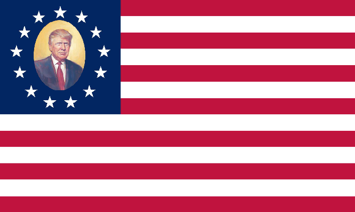 Betsy Ross Donald Trump 3'x5' Nylon Flag ROUGH TEX® 68D