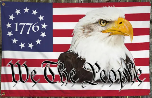 Betsy Ross 1776 We The People Eagle 12"x18" Flag ROUGH TEX® 100D With Grommets