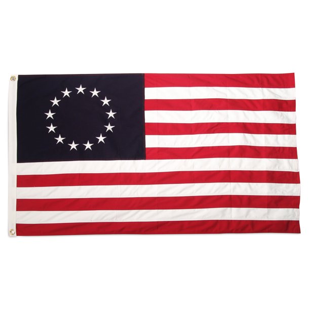 Betsy Ross 3'X5' Embroidered Flag ROUGH TEX® 600D Cotton