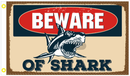 Beware of Shark 3'X5' Flag ROUGH TEX® 100D