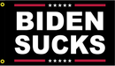 Biden Sucks Black 3'X5' Flag Rough Tex® 100D with Black Header