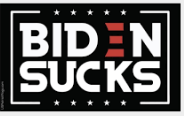 Biden Sucks Black 2'x3' Double Sided Flag ROUGH TEX® 100D