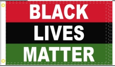Black Lives Matter 12"x18" Flag With Grommets ROUGH TEX® 100D