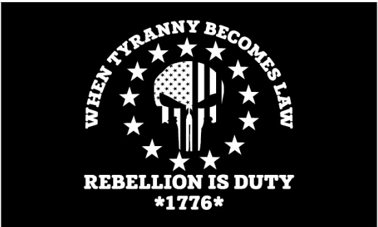 When Tyranny Becomes Law Black Rebellion 3'X5' Flag Rough Tex® 100D