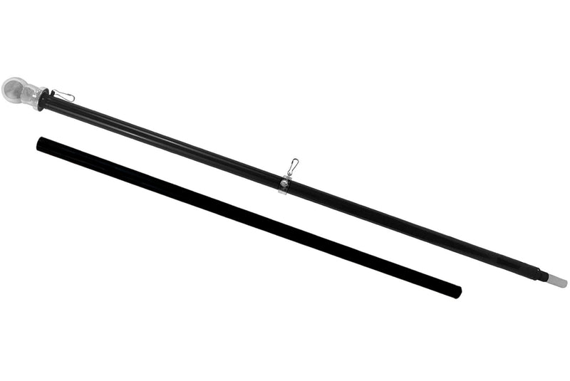 6' Foot Black Spinning Pole six feet flagpoles