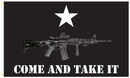 Black Tactical Come and Take It AR 3'X5' Flag ROUGH TEX® 100D