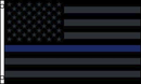 USA Blackout Thin Blue Line 3'x5' Flag ROUGH TEX® 68D Nylon American Police