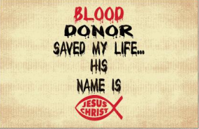 Blood Donor Jesus 2'x3' Flag ROUGH TEX® 100D