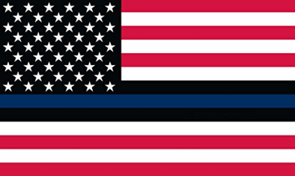 USA (Blue Line) 3'X5' Flag ROUGH TEX® 68D