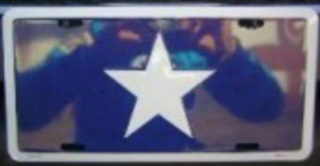 Bonnie Blue Embossed License Plate