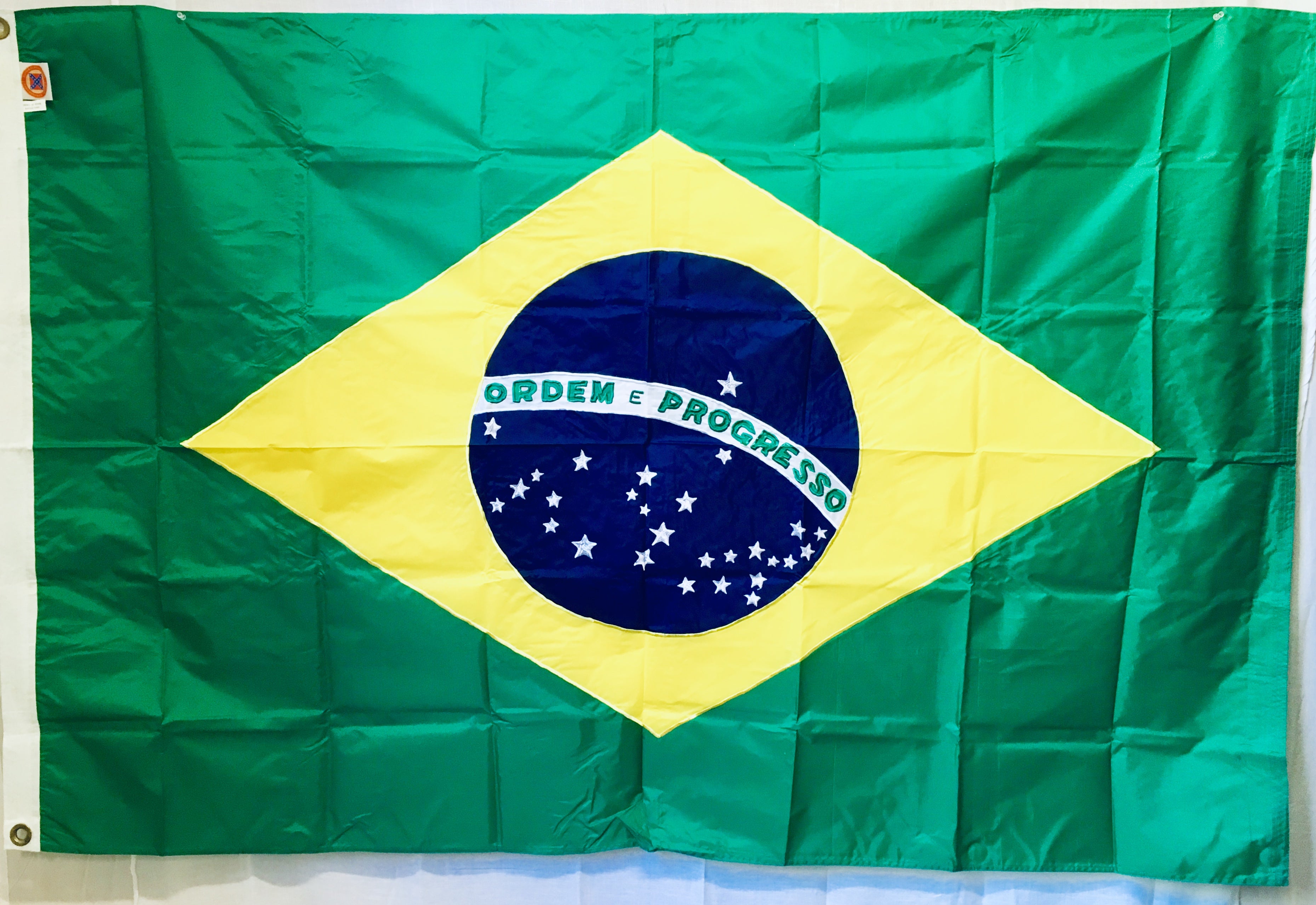 Brazil 3'X5' Embroidered Flag ROUGH TEX® 300D Nylon