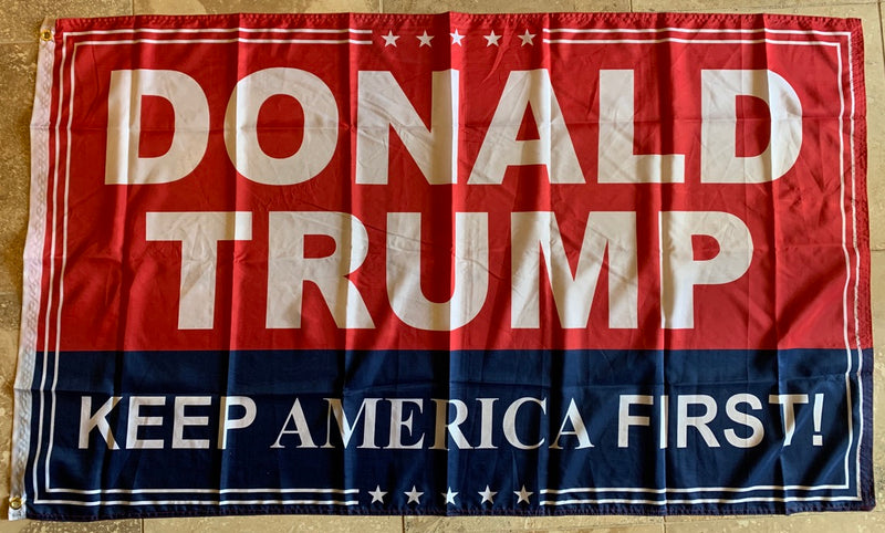 Donald Trump Keep America First KAF Red And Blue Rough Tex® 100D 3'X5' Flag