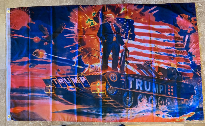 Trump Tank Commander Flag 3x5 feet 100D Rough Tex ®