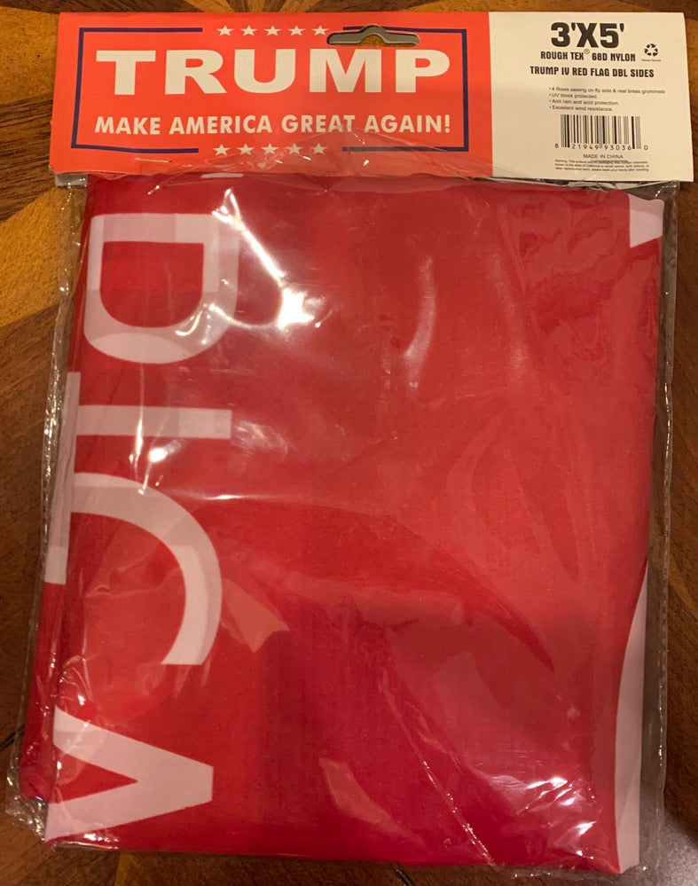 Trump MAGA Red IV Campaign Double Sided Flag 3'X5' feet Rough Tex ® 68D NYLON