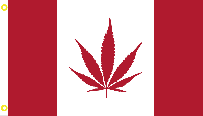 CANADIAN Cannabis WEED CANADA RED OFFICIAL FLAG 3X5