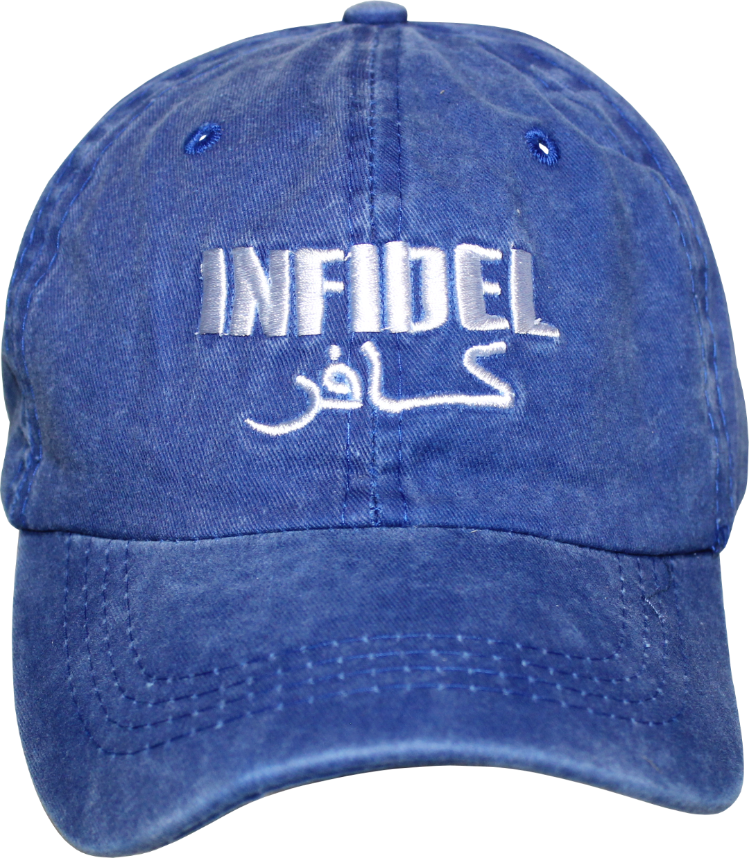 INFIDEL CAP BLUE WASHED 100% COTTON HAT