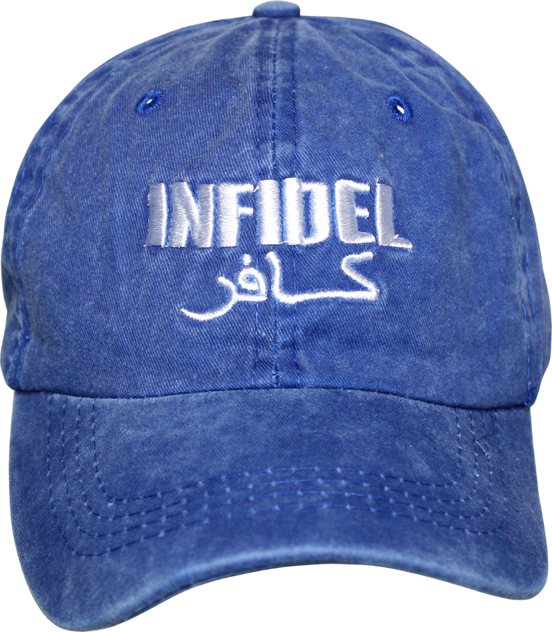 INFIDEL CAP BLUE WASHED 100% COTTON HAT