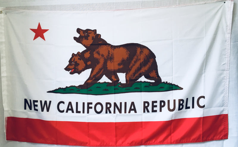 New California Republic 2 Headed Bear 3'X5' Rough Tex® 100D