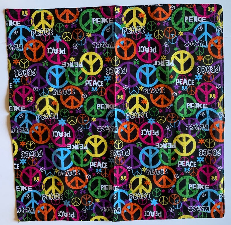 Collection One Assorted Fashion Bandana Head Wrap In Various Patterns And Designs 100% Cotton 22"X22"