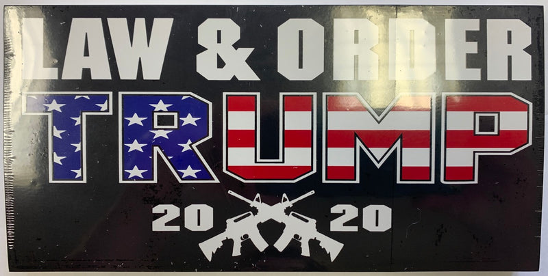 Law & Order Trump 2020 Stars & Stripes - Bumper Sticker