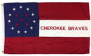 CHEROKEE BRAVES 3X5 2-PLY POLYESTER FLAG