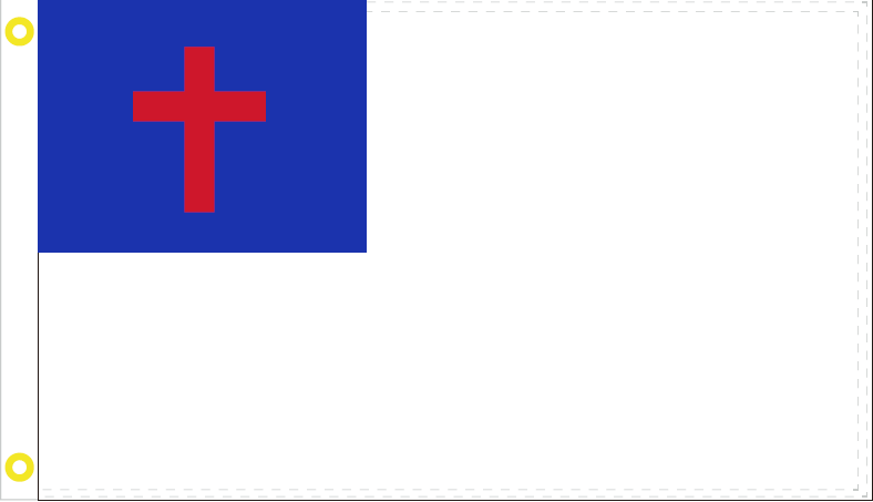 CHRISTIAN CROSS OFFICIAL FLAG 3X5