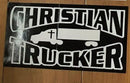 CHRISTIAN TRUCKER BLACK OFFICIAL BUMPER STICKER PACK OF 50 BUMPER STICKERS MADE IN USA WHOLESALE BY THE PACK OF 50!