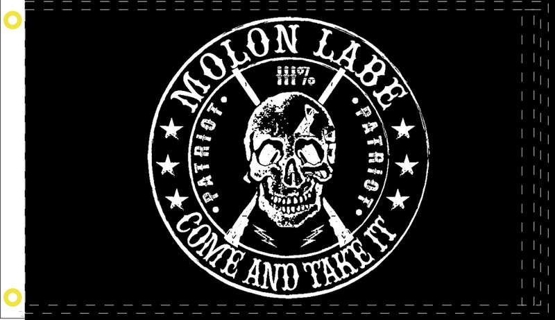 Molon Labe Come & Take It Black 3'X5' Flag Rough Tex® 100D