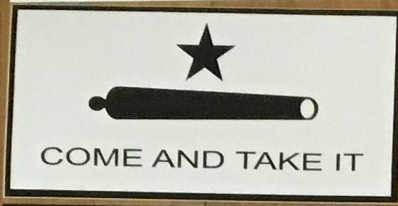 COME AND TAKE IT (WHITE) OFFICIAL BUMPER STICKER PACK OF 50 BUMPER STICKERS MADE IN USA WHOLESALE BY THE PACK OF 50!