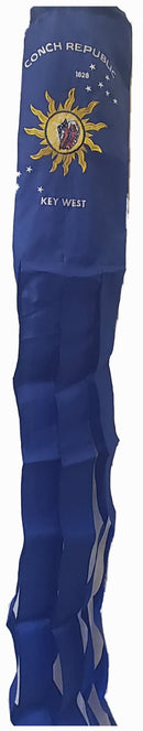 Key West Embroidered Windsock W/ Streamers 5.5" X 60" 300D Nylon Conch Republic