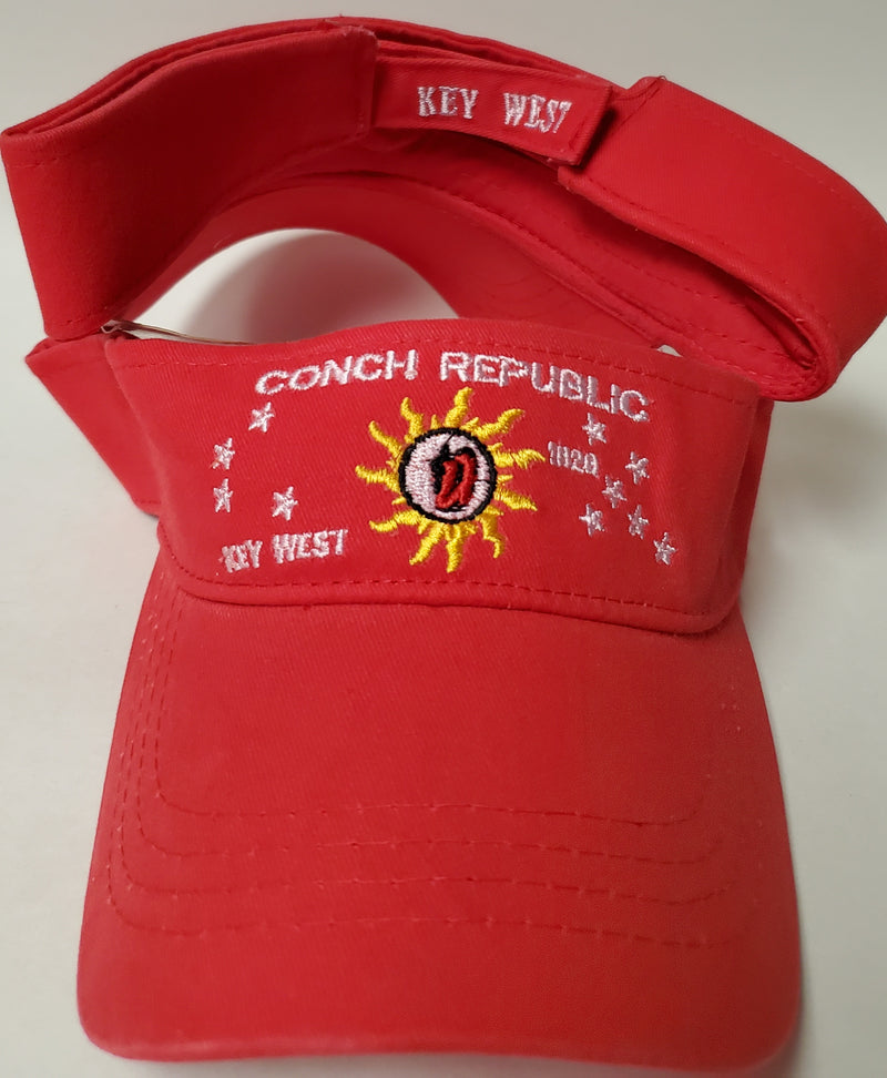 CONCH REPUBLIC RED VISOR