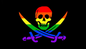 Calico Jack Rainbow Pirate 3'x5' Flag ROUGH TEX® 68D Nylon Pride