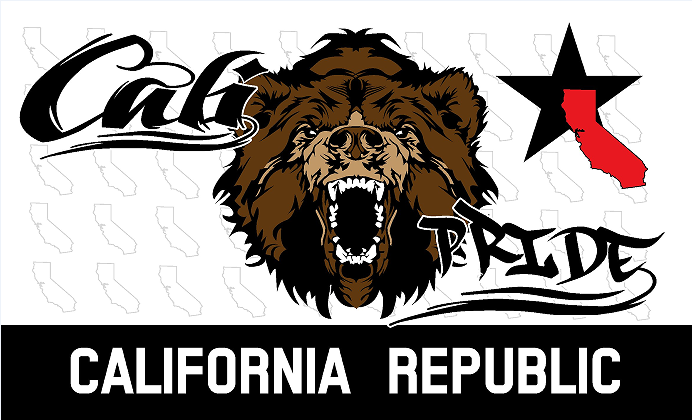Cali Pride California Republic 3'x5' Flag ROUGH TEX® 68D Nylon