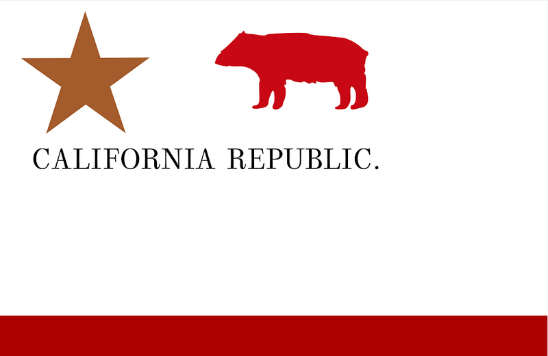 California Republic Bear 3'X5' Flag ROUGH TEX® 100D