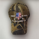 Liberty or Death 2nd Amendment USA Skull Camo Embroidered Cap