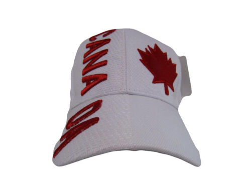 Canada White Embroidered Cap