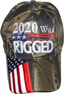 2020 Was Rigged USA Camo Embroidered Cap