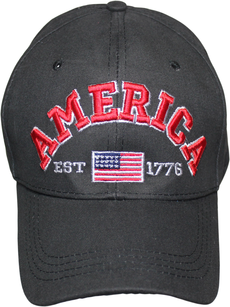 America 1776 Jean Washed Embroidered Cap